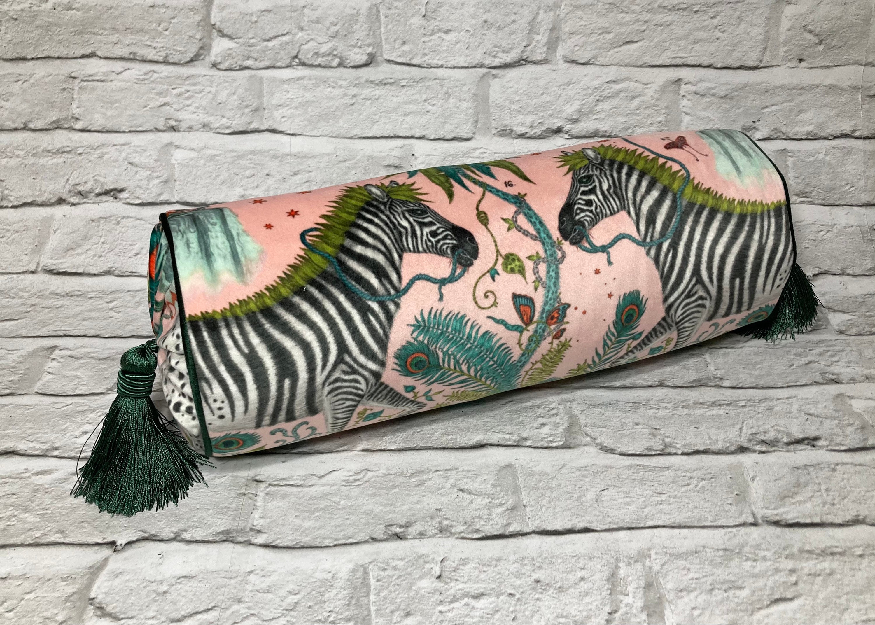 Bolster Cushion With Piped Edges and Tassel Handmade Using Etsy UK