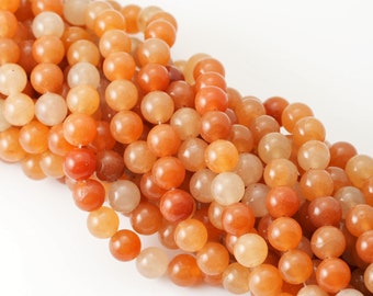 1 Strand  - 15" 8mm Carnelian Beads, healing beads, High Quality Smooth Round, Natural Gemstone [GM0001-CN]