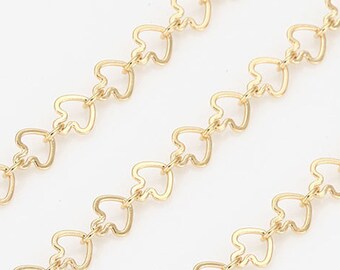 1 Meter - 1:1 Chain , unique arrowhead link chains, 4.3mm×3.6mm Chain, 14K Polished Gold  <CH0051-PG>