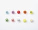 100 Pcs - 7mm Colorful Flat beads, Smiley Face Beads, Assorted Smiley Beads, Face Beads for Jewelry Making, , Phone bead [CB0039] 