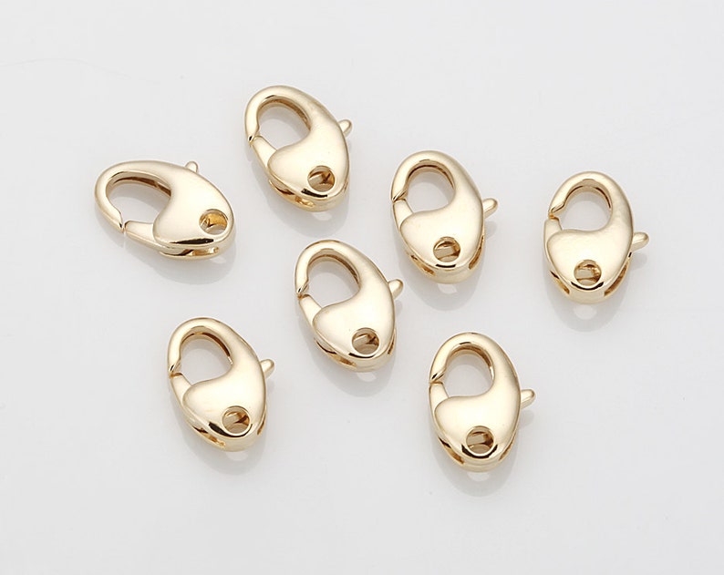 10pcs Brass Lobster Clasp 6mm X 10mm Basic Supplies Polished Etsy