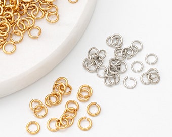 10 Grams - Premium quality Open jump ring, High quality multiple gauges, Perfect for DIY Crafters, Real 14K Gold & Rhodium Plated[OR01]