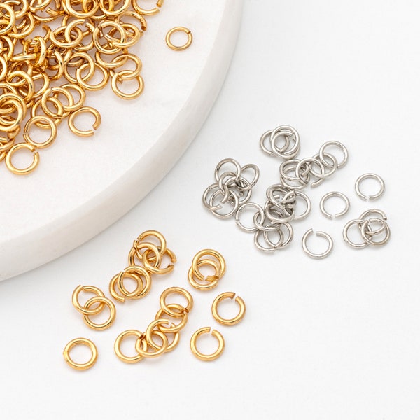 10 Grams - Premium quality Open jump ring, High quality multiple gauges, Perfect for DIY Crafters, Real 14K Gold & Rhodium Plated[OR01]
