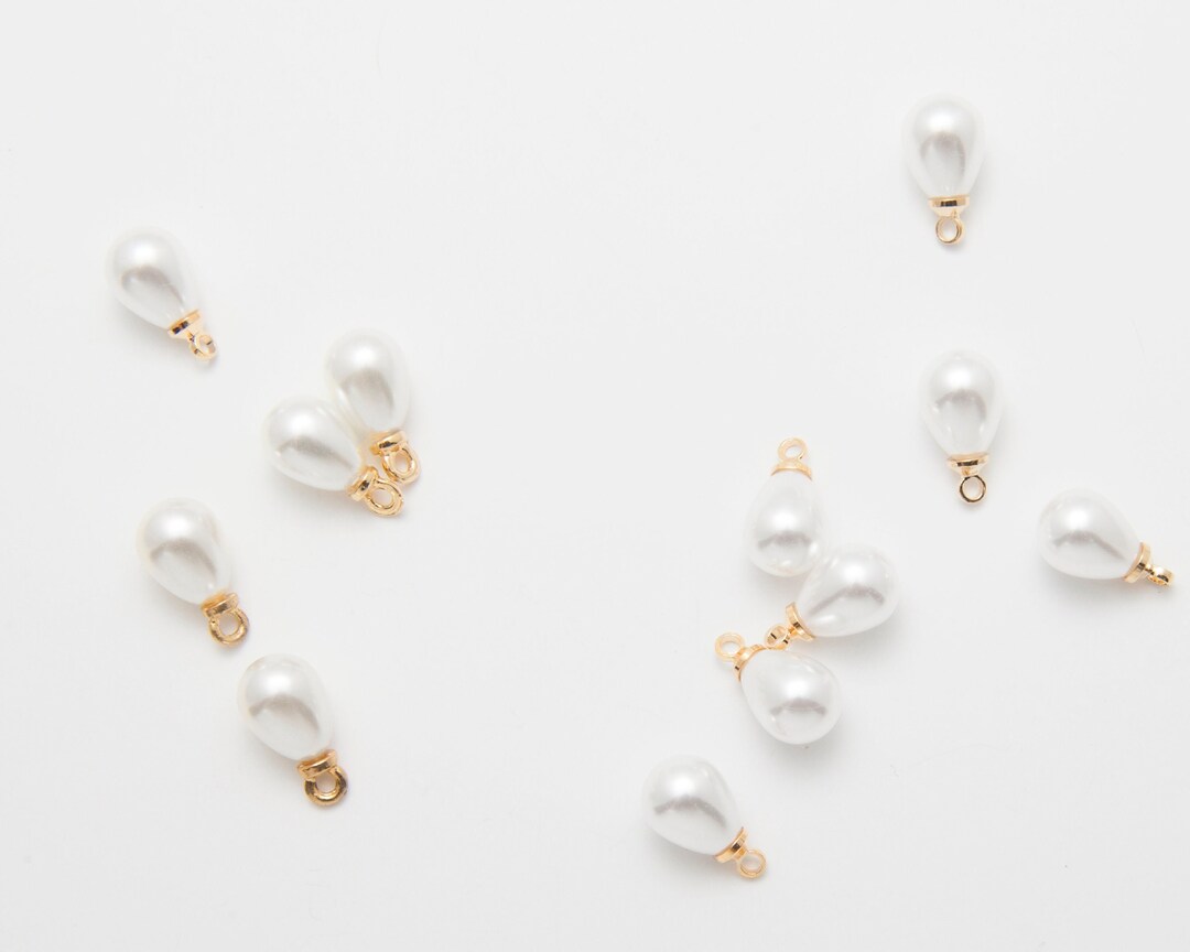 4PCS 8mm/10mm/13mm Pearl Dangle Pendant, Water Drop Pendant, Pearl