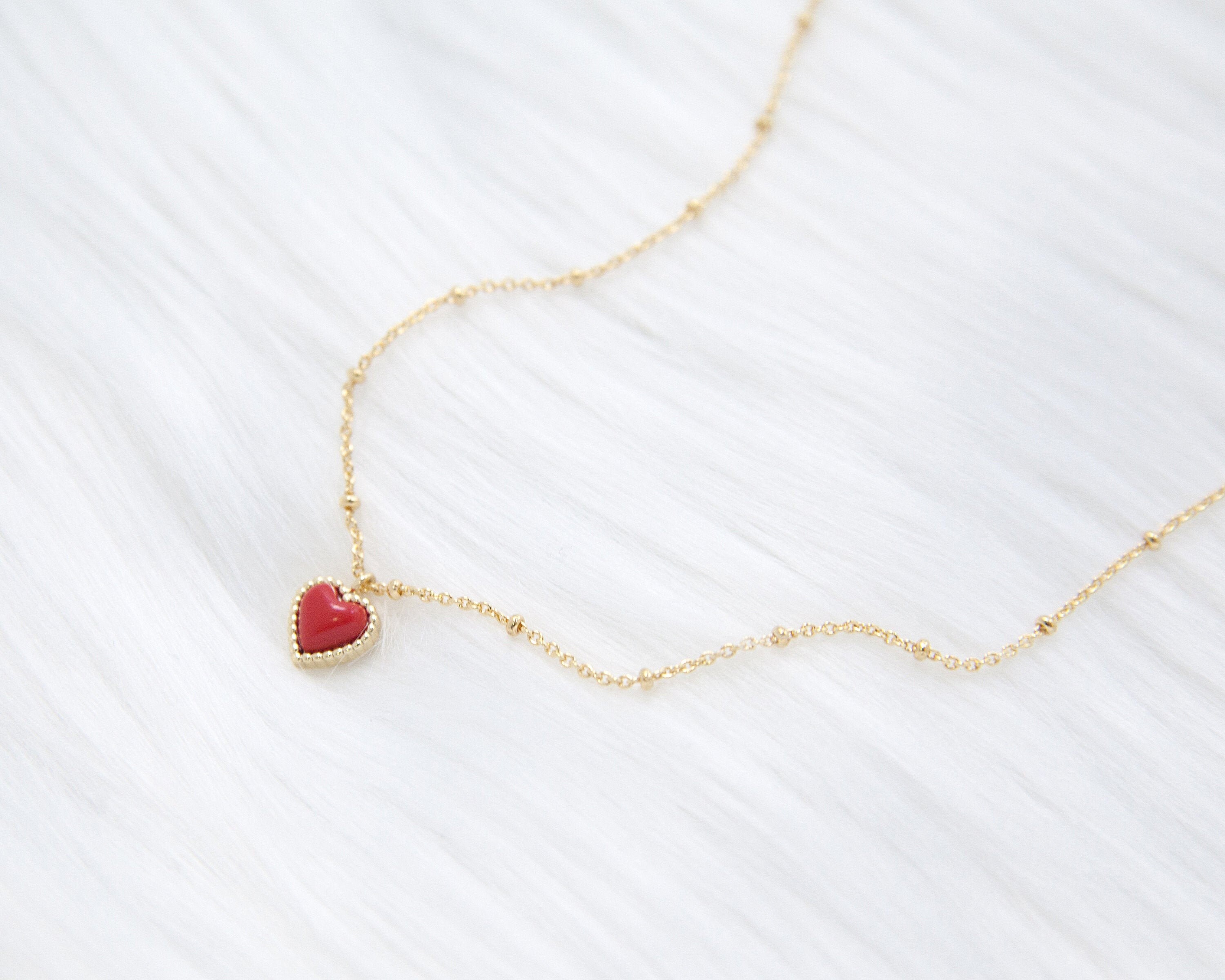 1PC Red Heart Pendant Charm Pendant Jewelry 14K Etsy UK