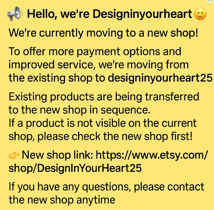 We're moving to a new shop [DesignInYourHeart25]