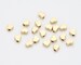 4PCS -Heart Beads(Small), 14K Matte Gold-Plated  [B0023-MG] 