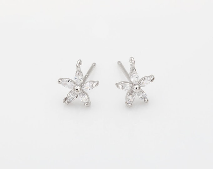 Lily Flower Post Earring