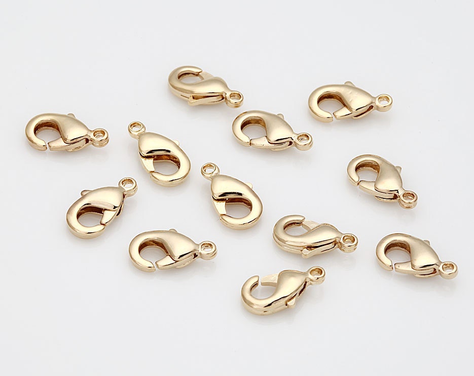 Brass Lobster Clasp 5mm x 10mm Basic Supplies Polished Gold Etsy