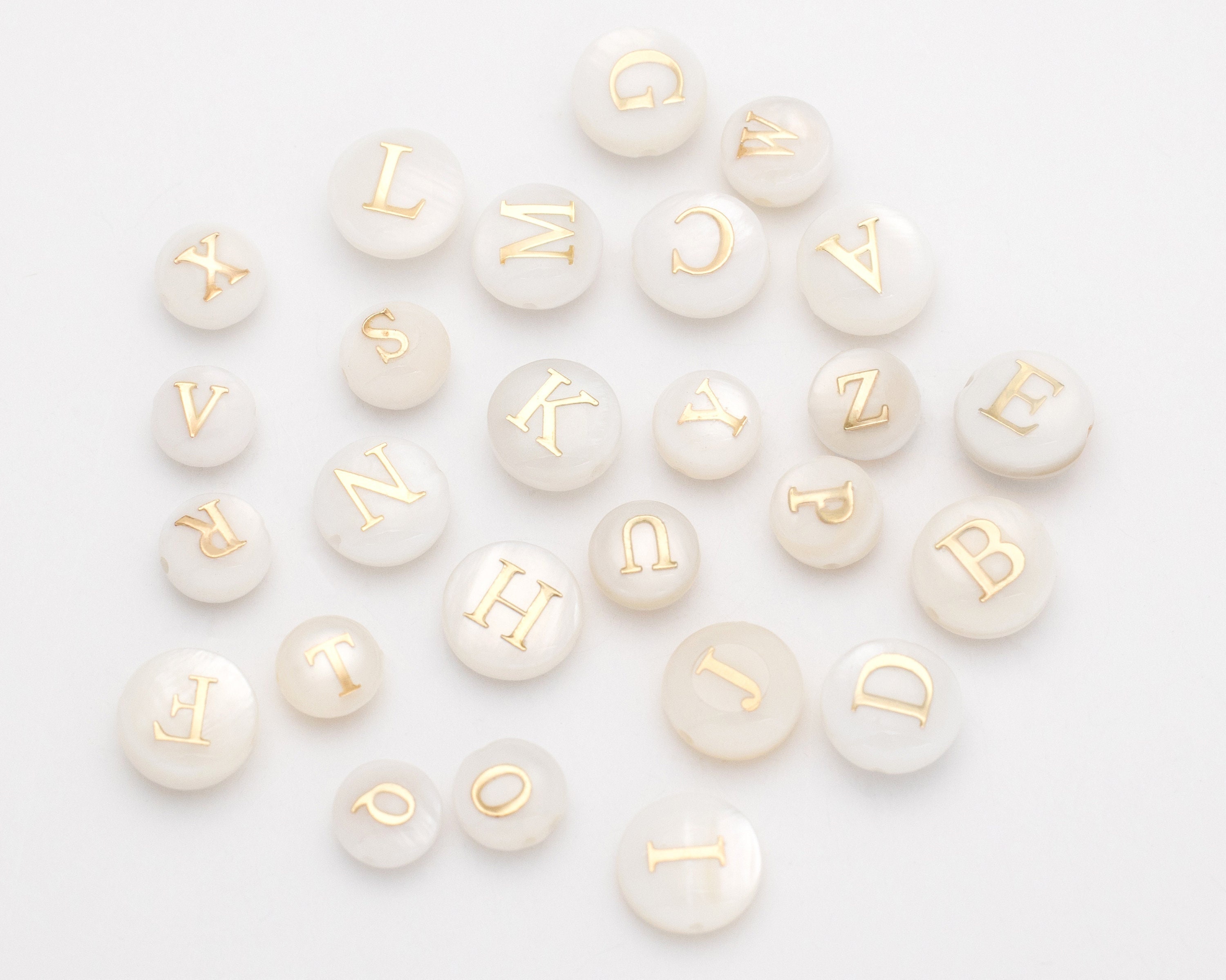 White Alphabet VOWELS ONLY 6mm Square Plastic Pony Beads