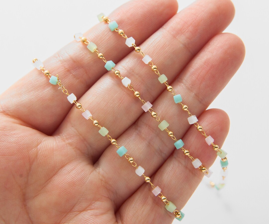 50CM 4 Color Chain, 2.5mm Square Bead Chain, 2mm Ball Chain, Jewelry