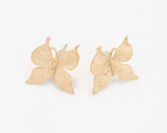 Butterfly Post Stud Earrings Polished Sterling Silver Butterfly Post Stud Earrings Polished Sterling Silver