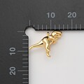 2PCS - Tiny Dinosaur Charm, Mini Dinosaur Pendants, Animal Charm, Necklace Making, Matte Gold Plated [AA0243-MG]