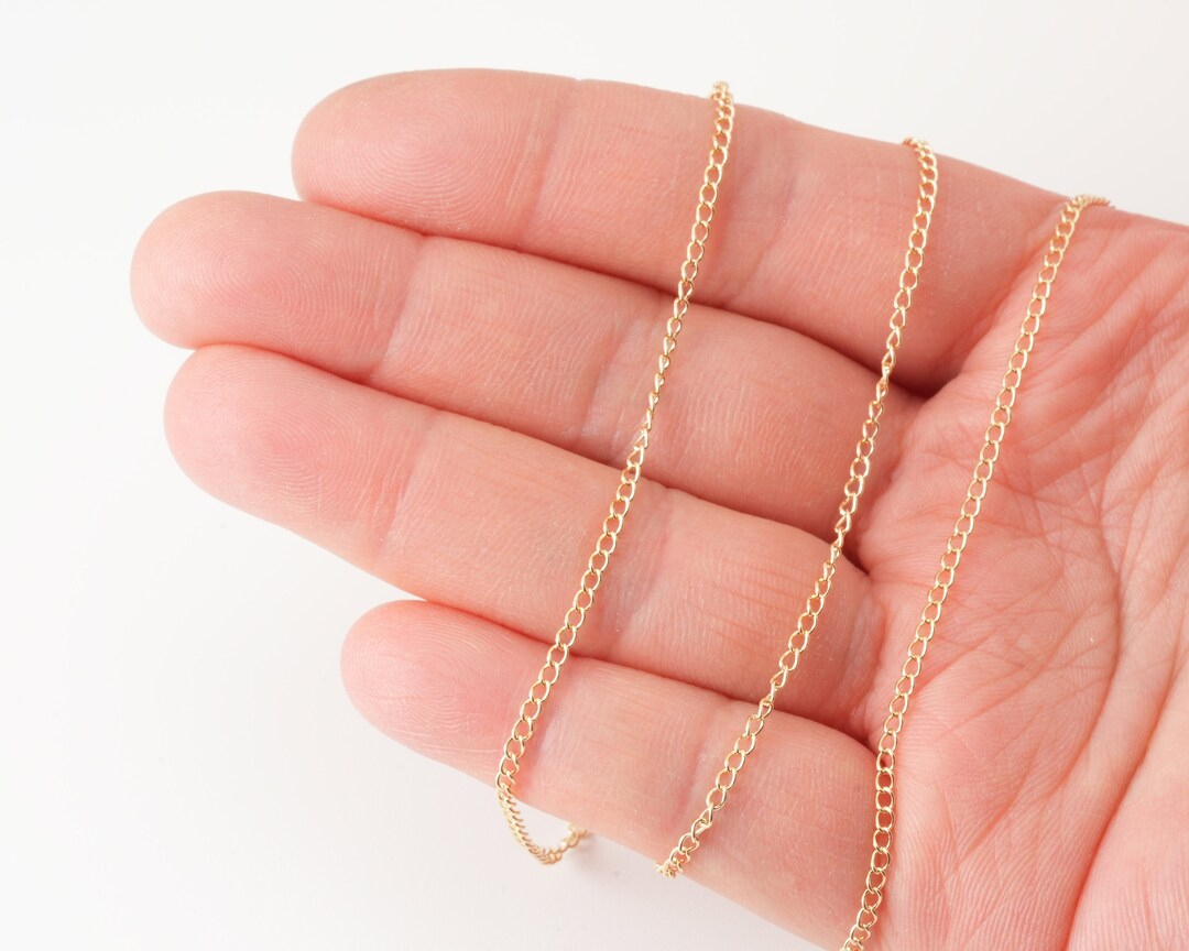 1 Meter 1.8mm Gold Extension Tail Chain, Tiny Gold Chain, Extender