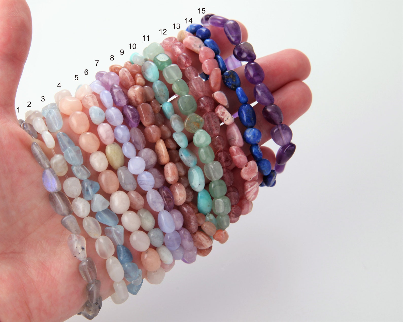 1PC 7 Gemstone Crystal Bracelet Healing Crystal Etsy UK
