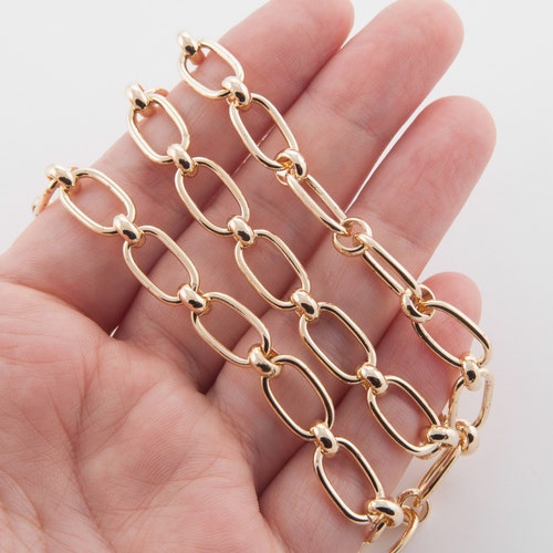 1 Meter Texture Link Chain _ Jewelry Supplies Craft Etsy