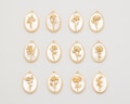 1PC - Mother&#39;s Day jewelry Charm Mother of pearl flower necklace, Birth Floral Necklace, Flower Pearl Charm, Real 14K Gold Plated[P1310-PG]