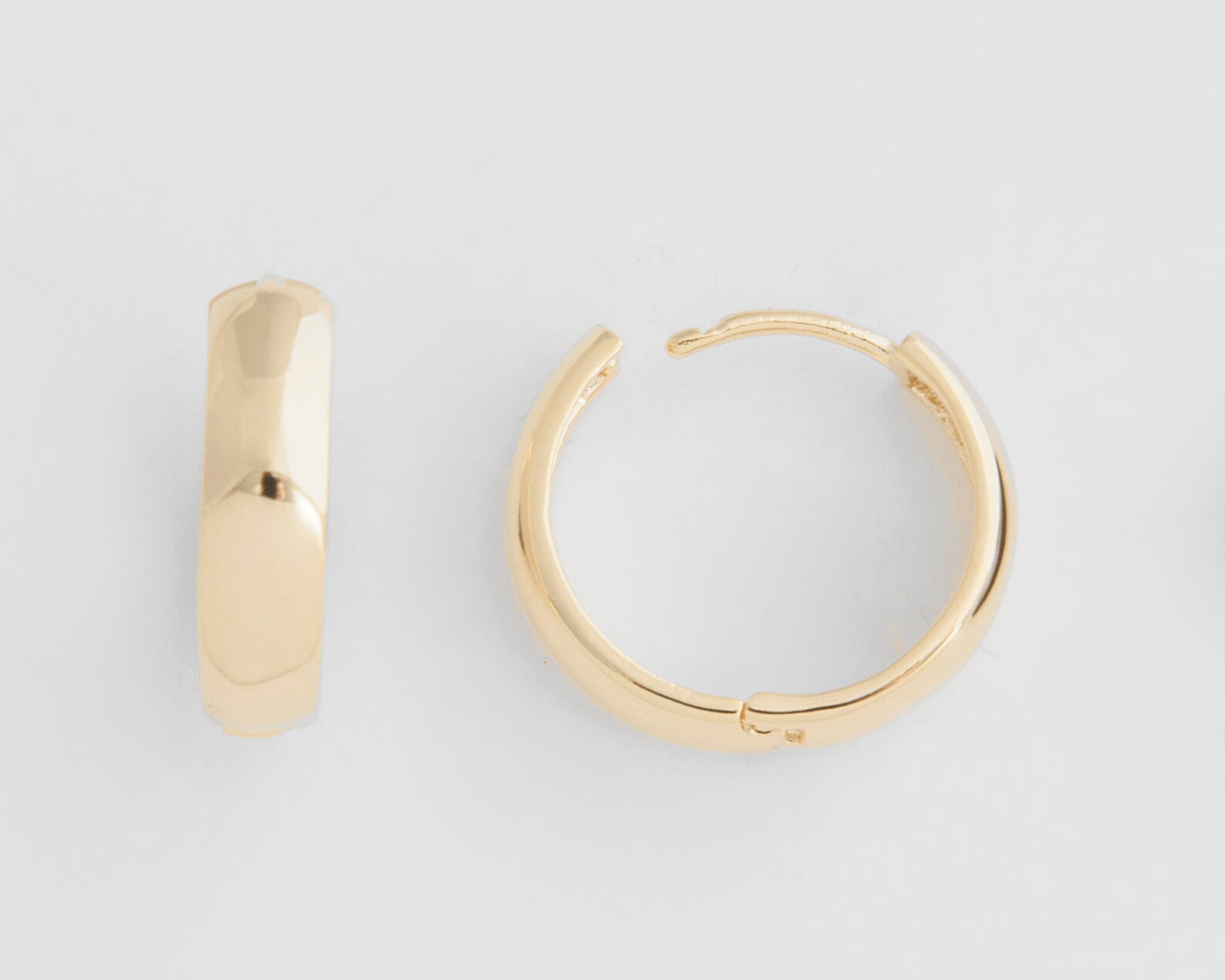 2PCS Flat hoop earrings gold flat hoop supplies earring Etsy