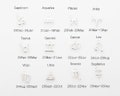 4PCS - Astrological Zodiac pendants, Constellation Necklace , Constellation Jewelry Birth Signs Polished Rhodium - Plated [P0663-PR]
