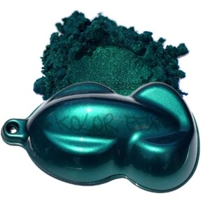 Resina epoxi Kaliko Green Pearl, pigmento en polvo para pintura personalizada KolorEFX imagen 2