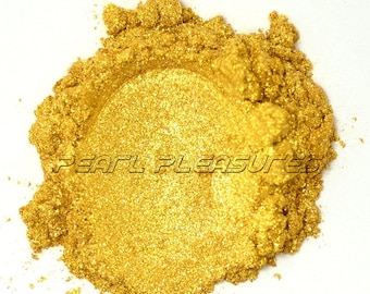 Sparkling Gold Pearl Mica Pigment Epoxy Resin PowderWatercolors Paints Polymer Clay