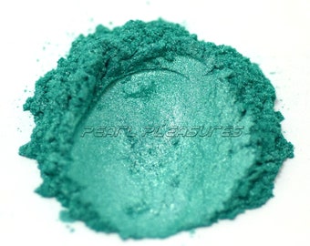 Verde menta - Polvo de mica, pigmento perlado, para resina epoxi, esmalte de uñas, arte, pintura, acuarelas, slime, cosmético, color