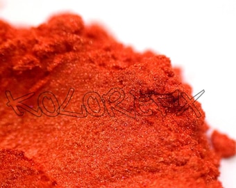 Pigmento en polvo de mica naranja gamma para resina epoxi, acuarelas personalizadas KolorEFX
