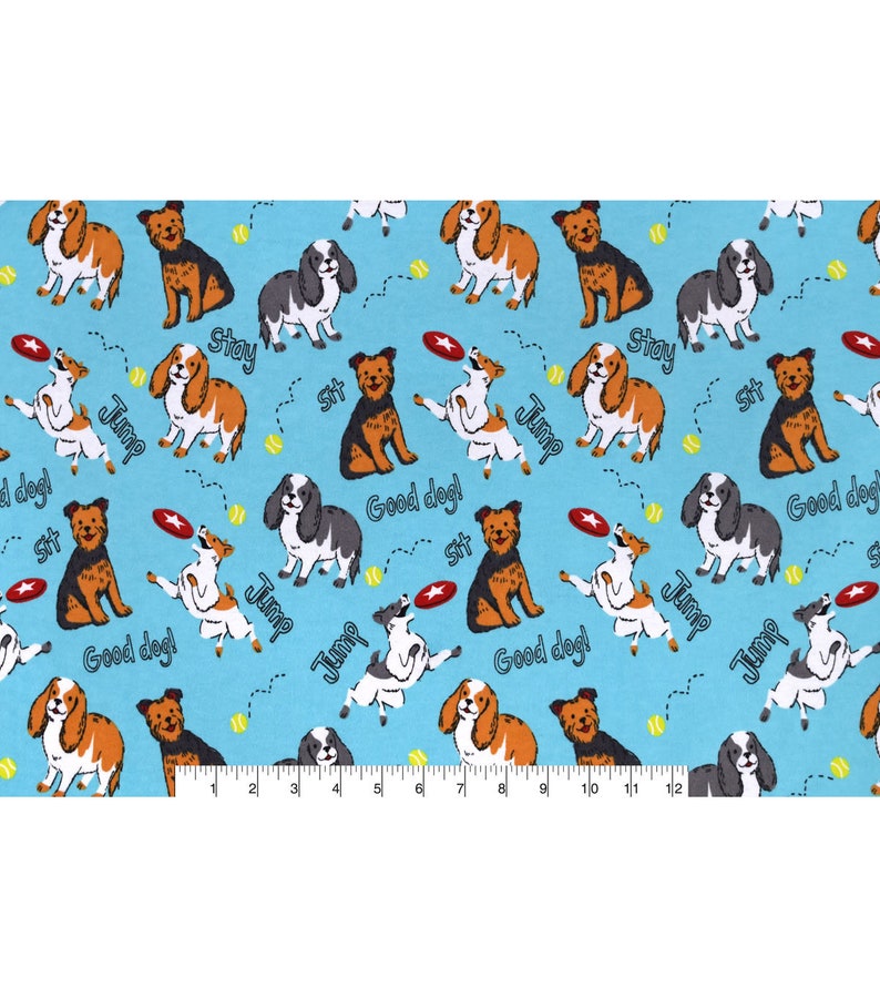 Image showcasing Dogs Flannel Quilting Flannel Pets Fabric Novelty Fabric - Etsy Sweden