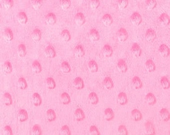 Minky Fabric, Baby Pink Cuddle Minky, Baby Fabric, Dimple Minky, Kids Fabric, Minky Blanket/Quilt/Diy Craft Fabric