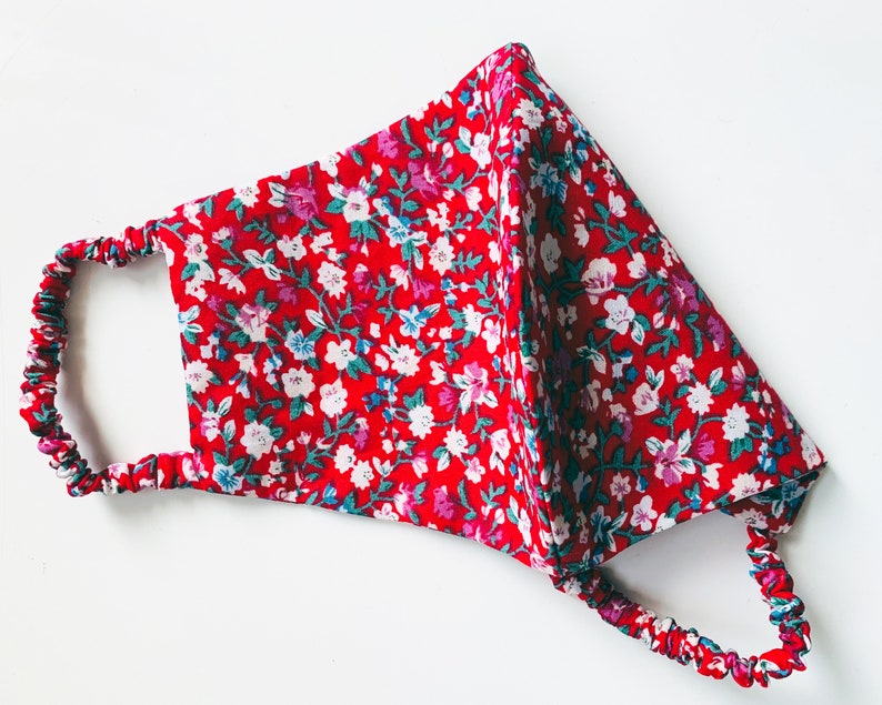 Ditsy Floral Face Mask UK/Re-usable Floral Face Mask/Double image 1
