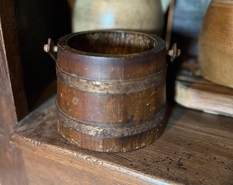 Antique Vermont Wood Maple Bucket