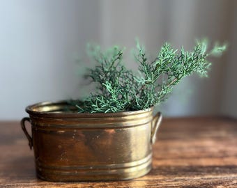 Small Vintage Brass Planter
