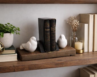 1800’s Leather Hymns and Prayer Books with Porcelain Birds