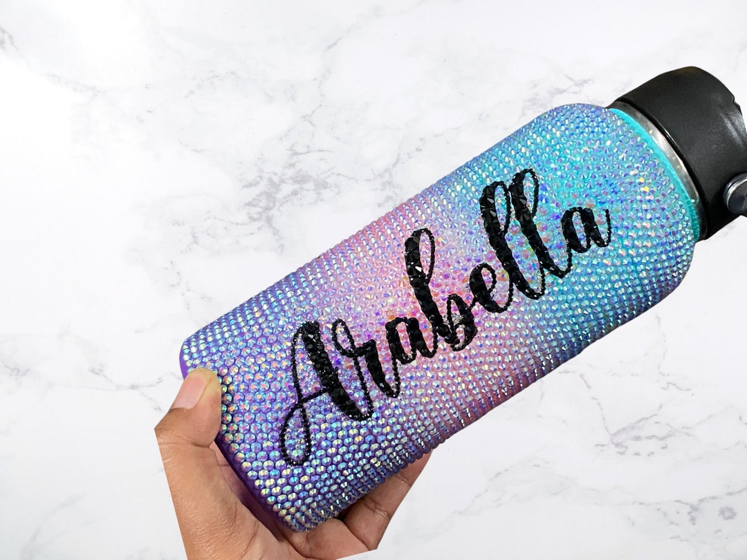 Sticker Bottle Rhinestone Personalized Stainless Steel Water Bottle, Rhinestone Water Bottle With ...
