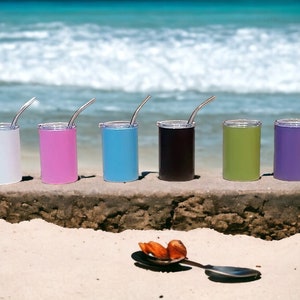 Vaso de chupito mini, vaso de chupito de 3 oz con pajita y tapa, vaso pequeño de acero inoxidable, vasos térmicos, vasos de 3 oz, vaso pequeño
