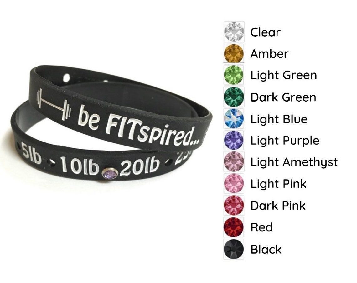 Silver Weight Loss Motivation Charm Bracelet Milestone Etsy