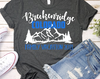 Breckenridge Mountain Tee: Colorado Family Vacation Shirt
