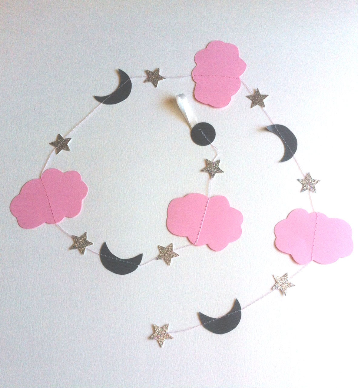 Guirlande de Nuages, Étoiles et Lunes