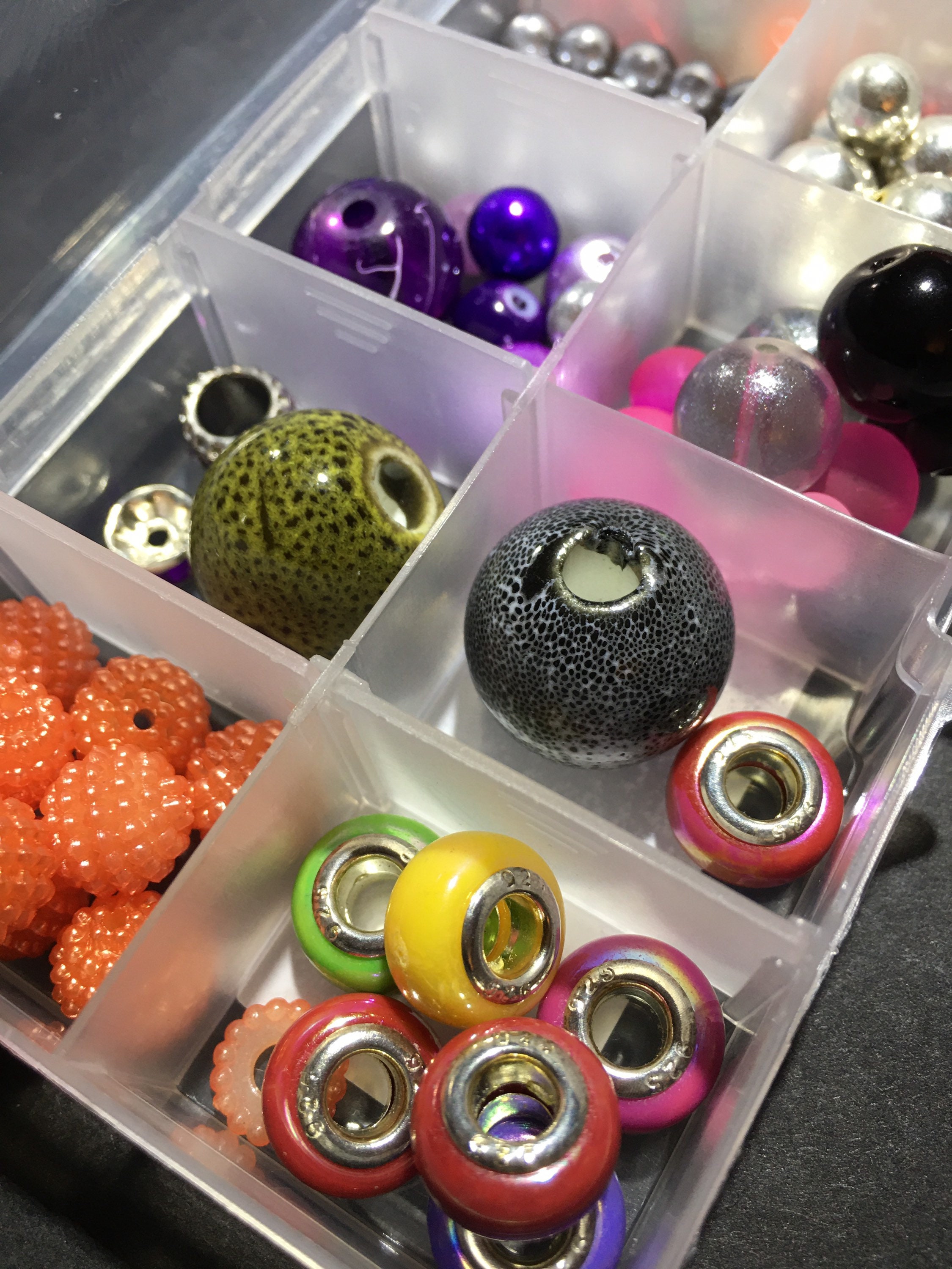 10 slot Bead box with beads beading case bead container Etsy