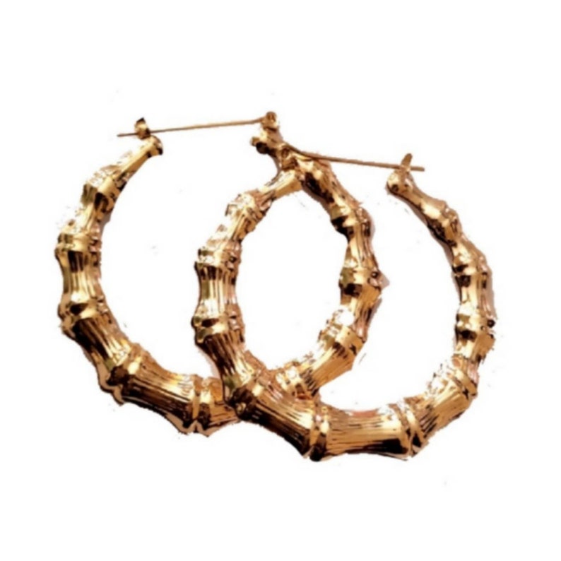 Jewelry Classic Bamboo 4 Hoop Door Knocker Earrings In Gold