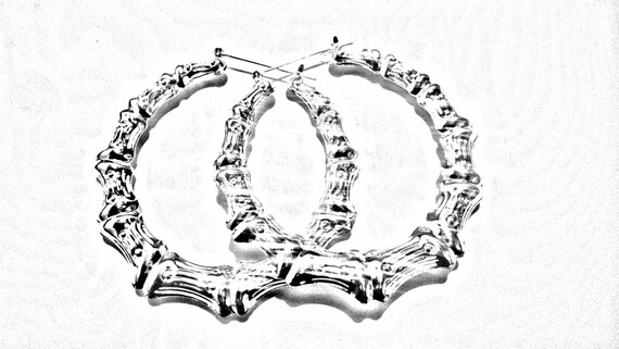 3 5 Inch Plain Silver Circle Doorknocker Bamboo Hoop Etsy