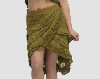 Pixie Skirt,Burning Man,Festival Skirt,Faerie Clothing,Boho Skirt,Gypsy Skirt,Fairy Skirt,Bohemian Clothing,Hippie Skirt Elven Skirt, Goa