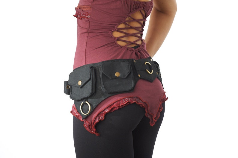 Cintura tascabile, cintura multiuso, cintura da festival, marsupio, marsupio, marsupio, cintura da viaggio, Burning Man. Cintura in vita. immagine 3