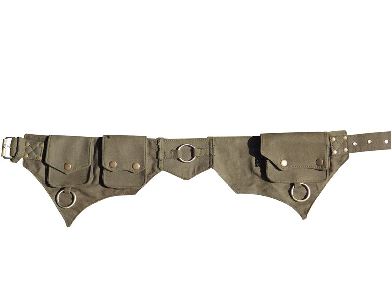 Pocket Belt Cotton Utility Belt,Festival Belt,Fanny Pack,Bum Bag,Hip Bag,Festival Clothing,Money Belt,Travel Belt,Burning Man.Waist Belt.