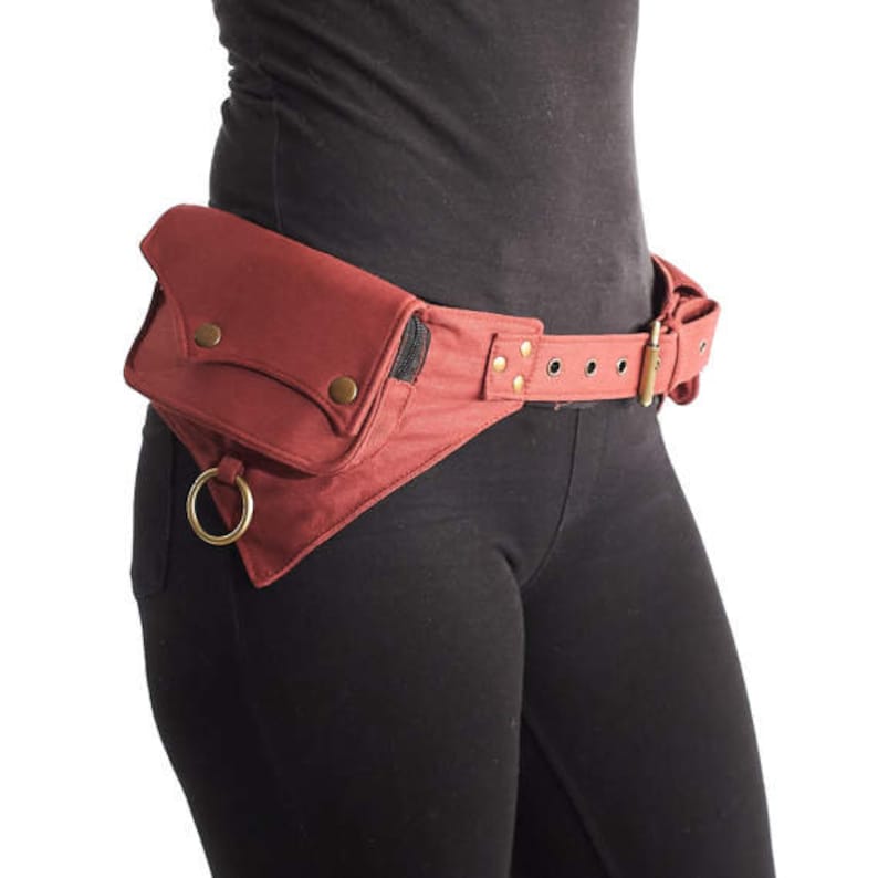 Pocket Belt Cotton Utility Belt,Festival Belt,Fanny Pack,Bum Bag,Hip Bag,Festival Clothing,Money Belt,Travel Belt,Burning Man.Waist Belt.