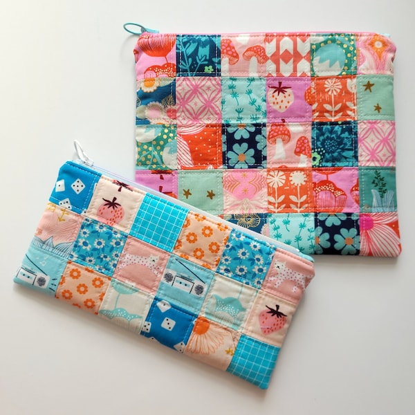 Zipster Pouch.  PDF Pattern.  Sewing pattern. Zipped pouch. Instant download