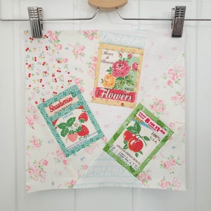 Seed Packets.  FPP pattern. Gardening quilt block. quilting . PDF