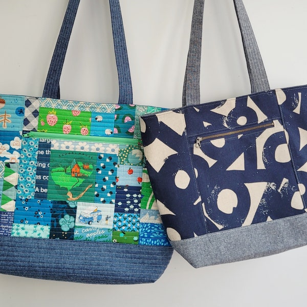 Terrific tote. PDF Pattern. Bag pattern. Instant download. Tote bag