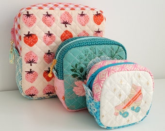 Poppet Pouch. PDF Pattern. Zipped Pouch. Instant Download. 