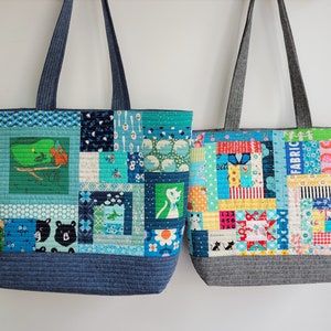Terrific Tote Bag Sewing Pattern: 2 Zipped Pockets, 3 Sizes (PDF ...